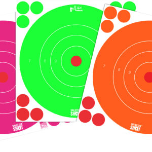 Pro-Shot 8BFL6COMBO SplatterShot 8" Bullseye Self-Adhesive Orange/Pink/Green 6 Pack