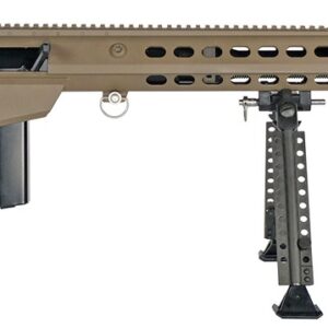 Barrett 20186 M107A1 50 BMG 10+1 20" Fluted Barrel, Flat Dark Earth Receiver w/Picatinny Rail, M-LOK Handguard, QD BiPod Forend, Black Polymer Grip