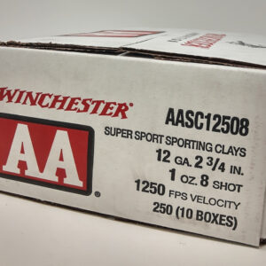 Winchester AA 12 Gauge Ammunition AASC12508CASE 2-3/4" #8 Shot 1oz 1250fps CASE 250 Rounds