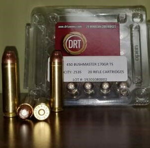 DRT 450 Bushmaster Ammunition Terminal Shock 170 Grain Jacketed Hollow Point 20 rounds