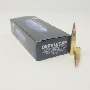DoubleTap 223 Rem Ammunition 223R80HP 80 Grain Hollow Point Boat Tail 20 Rounds