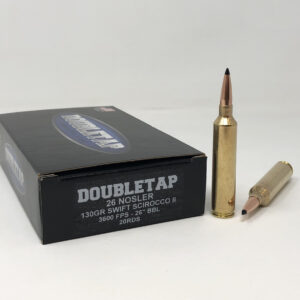 Double Tap 26 Nosler Ammunition 26N130SS 130 Grain Swift Scirocco II 20 Rounds