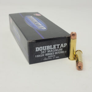 DoubleTap 357 Mag Ammunition 357M158BD20 158 Grain Bonded Defense Jacketed Hollow Point 20 Rounds