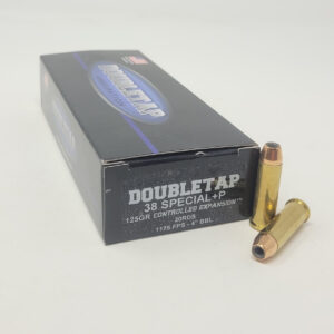 Double Tap 38 Special +P Ammunition 38SP125CE 125 Grain Controlled Expansion Hollow Point 20 Rounds