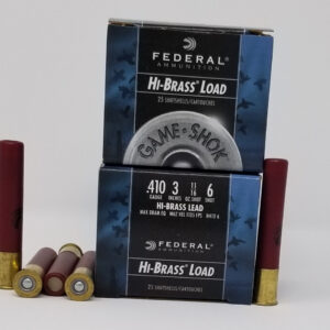 Federal 410 Bore Ammunition High Brass Game-Shok H4136 3" 6 Shot 11/16oz 1135fps Case of 250 Rounds