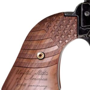 HERITAGE 22LR 4.75" FS BLUED - 250TH ANV. WOOD GRIPS