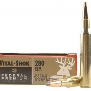 Federal 280 Rem Vital-Shok P280A 150 gr Nosler Partition 20 rounds