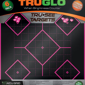 TRUGLO TRU-SEE REACTIVE TARGET - 5 DAIMOND 6-PACK PINK