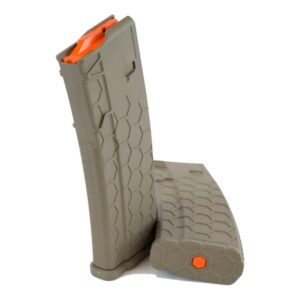 Sentry Hexmag Series 2 AR-15/M4/M16 Rifle Magazine FDE with Orange Follower.223/5.56x45mm 30/rd