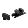 Ameriglo optic compatible sight set for glock 43x/48 a-cut green with black front and back