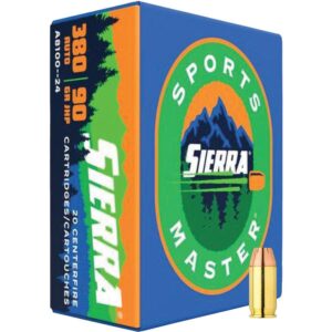 Sierra Sports Master Handgun Ammunition.380 Auto 90 gr JHP 990 fps 20/ct - FAST SHIPPING-NO CREDIT CARD FEES