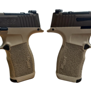 SIG SAUER P365X TWO TONE TAN 9MM PSTL 3.1" BBL 2-12RD MAGS, OPTC PLTE COVER