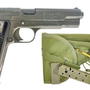 NAVY ARMS MAC 50 PISTOLS SURPLUS 9MM PISTOL W/ HLSTER, CLEANING KIT, LANYARD, ORIGINAL FRENCH MANUAL