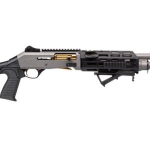 Panzer Arms PAM4NCSGGTMFSS M4 Pro AI Semi-Auto 3" 5+1 18.50" Gray Ported Barrel, Gray w/ Gold Titanium Accents Aluminum Receiver w/Picatinny Rail, Skeleton Stock