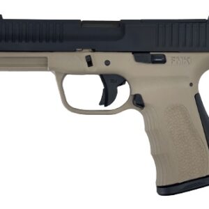 FMK FMKG49TDE G3 Full Size Frame 9mm Luger 14+1 4.50" Polished Threaded Barrel, Black Carbon Steel Optic Ready/Serrated Slide, Dark Earth Polymer Frame w/Accessory Rail, Textured Grip