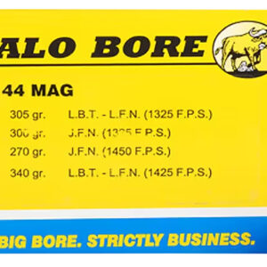 Buffalo Bore Ammunition 4C20 Heavy Strictly Business 44Rem Mag 270gr Semi Jacketed Flat Point 20 Per Box/12 Case