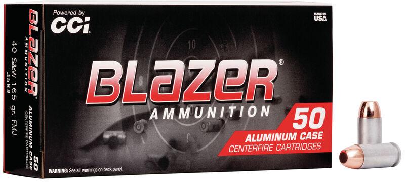 CCI Blazer Aluminum .40 S&W 165 gr FMJ 1100 fps 1000/ct