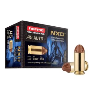 Norma NXD Handgun Ammunition .45 ACP 118gr NXD 1368 fps 20/ct