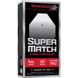 SUPER MATCH 9MM LUGER 147GR FMJ-FN 50/BOX
