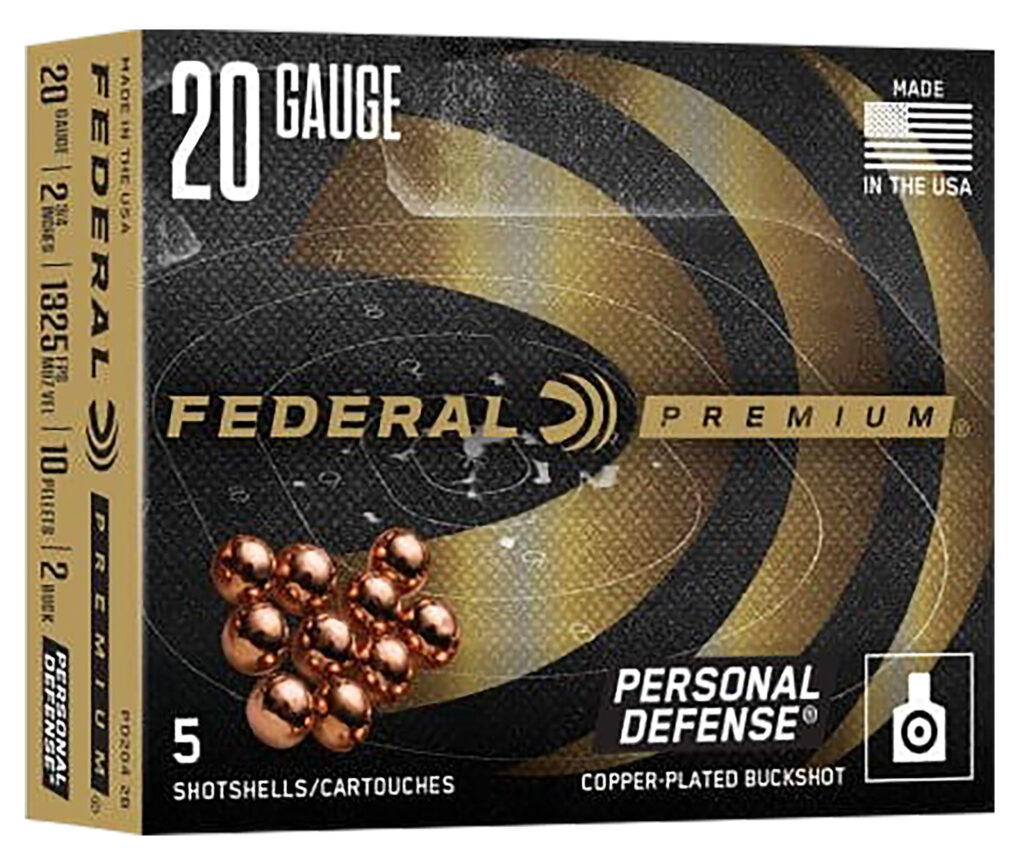 Federal PD2042B Premium 20Gauge 2.75" 2BuckShot 5 Per Box/10 Case