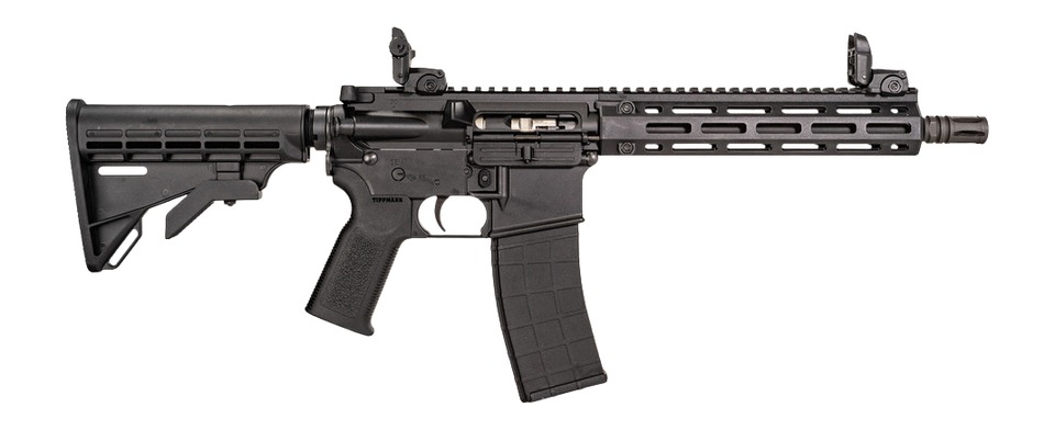 Tippmann Arms A101151 M4-22 Pro SBR 22 LR 25+1 11" Black Parkerized Threaded Barrel, Matte Black Aluminum Receiver w/Picatinny Rail, M-LOK Handguard, Black Adjustable Polymer Stock, Black Gen2 Grip